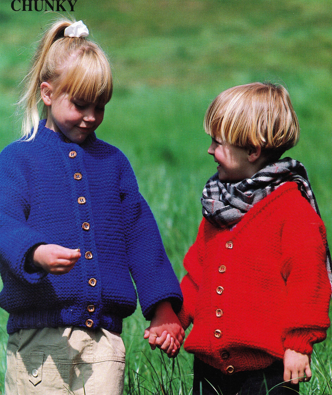 Child's Easy Hooded Jacket & Cardigan - Boy- Girl-Garter Stitch  Knitting Pattern -Chunky- Bulky wool- Instant Download-22-32