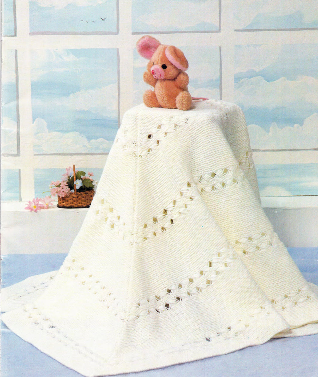 Vintage Baby Shawl - Blanket Knitting Pattern-8ply/DK yarn PDF Instant download PDF