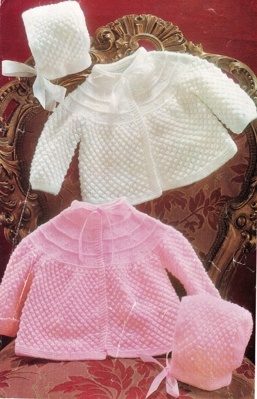 Baby Girl's Matinee Coat's & Bonnets in 4ply or 3ply 18- 19