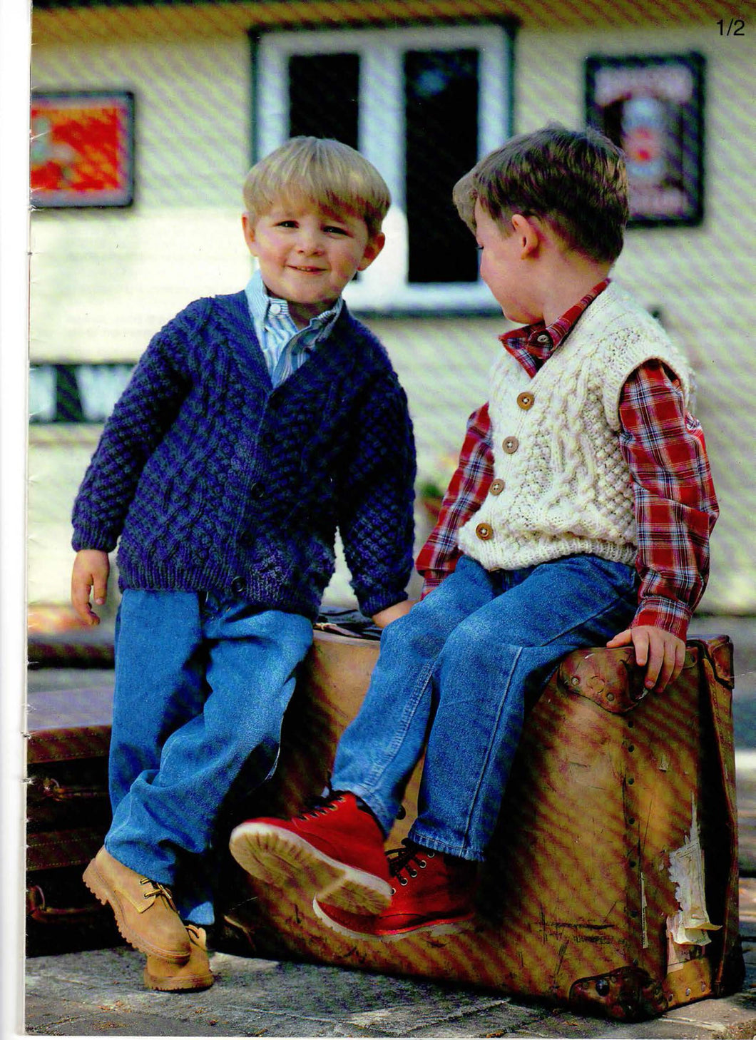 Boy's Aran Jacket, Cardigan & Waistcoat Knitting pattern- Knitted in Aran (10ply) 20 - 28
