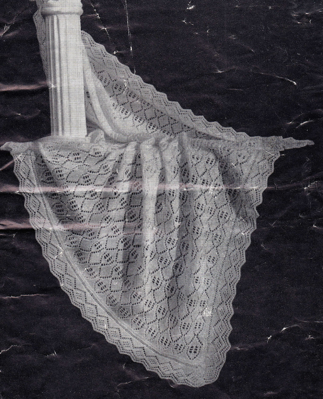 Fine Vintage Baby Shawl - Blanket Knitting Pattern-2ply Fingering yarn PDF Instant download PDF
