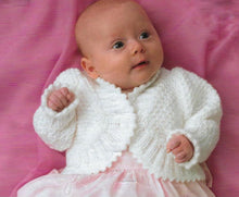 Baby Girl Bolero style Cardigan & Jumper DK ( 8PLY ) Yarn chest Small  14" - 26 ins- Download PDF Knitting Pattern