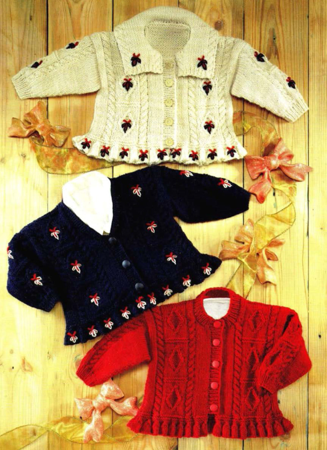 Frilly Peplum Cable Cardigan Baby, Girl, Sailor Collar, Round V Neck 16