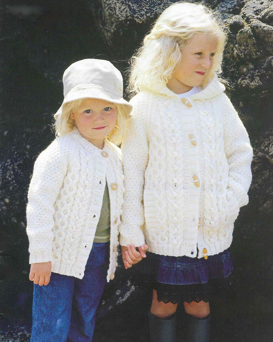 Easy Aran Cardigans- With or without Hood Download Pdf- Aran/10 Ply yarn needed- fits chest 22-32
