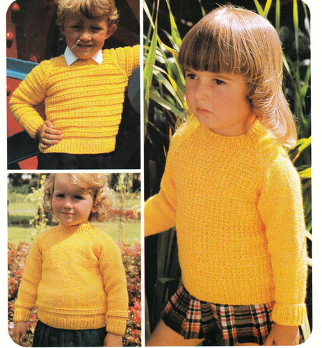 Baby Toddler Knit Sweater Pattern: DK 8ply (20-26