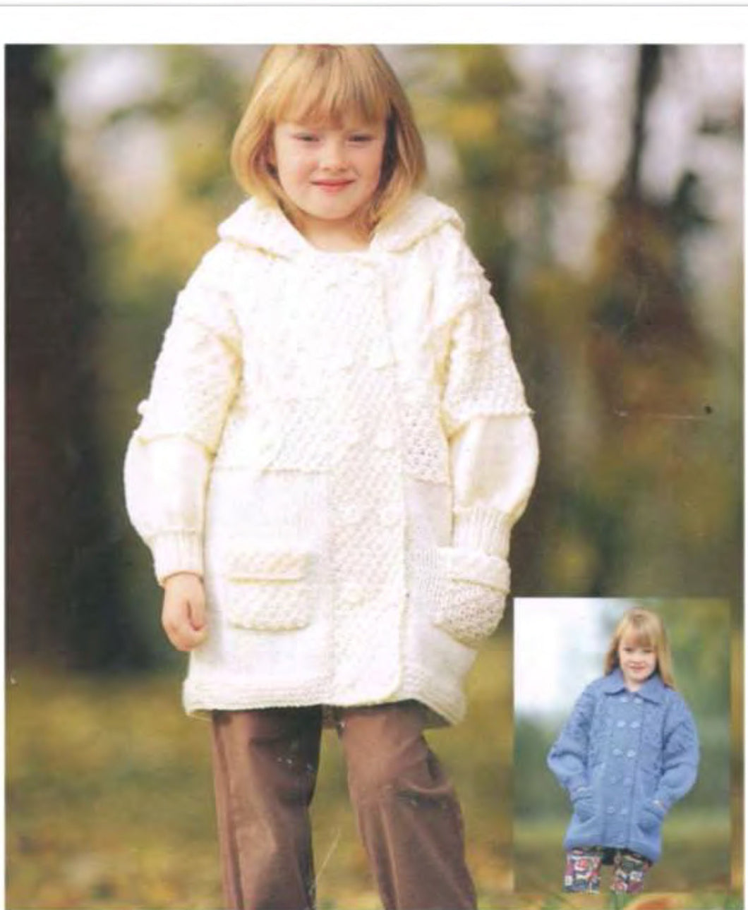 Girls' quick Easy Knit ChunkyHooded coat Knitting pattern-Chunky Bulky wool and fits chest 22-30 inches Download PDF