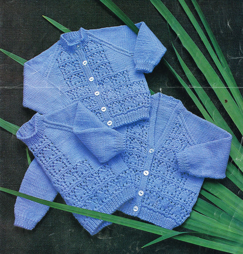Baby Cardigans & Sweater- knit in DK-8 ply fits chest 22-28