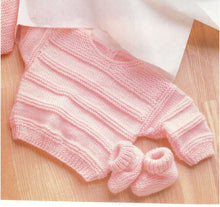Popular Very Easy baby Jumper and Socks DK ( 8PLY ) Yarn Fits from 3 months up to 9 months- Knitting pattern  Download PDF