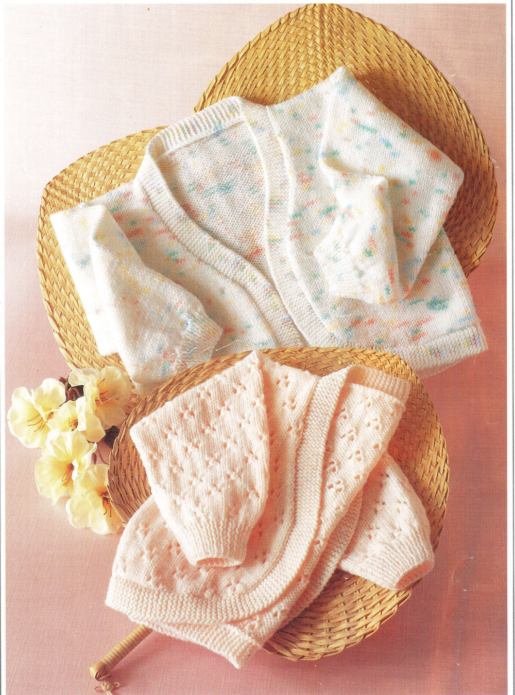 Girl's Easy BoleroEyelet & Plain Cardigans - 2 styles- to knit in 4 ply fits chest 16-24