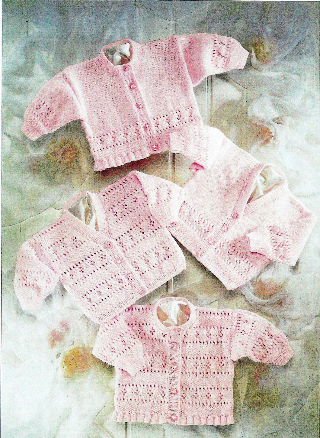 Child's  Round-V neck cardigans - Plain- frilled, 4 styles - Knitting Pattern -DK-8ply(Light Worsted yarn) Instant Download-12 22