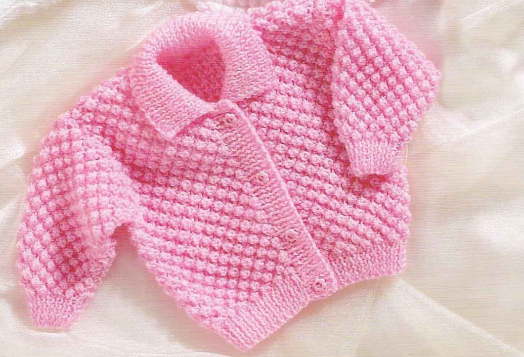 Baby Easy Cardigan collar~jumper & Cross over Cardigan Knitting Pattern -DK-8ply(Light Worsted yarn)  Download PDF -14-24