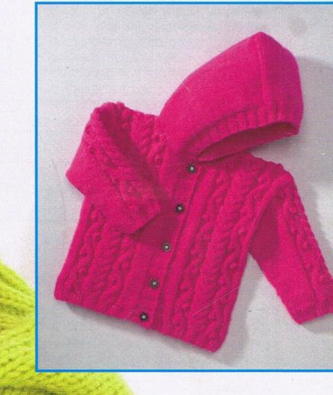Child's Easy Cable Bobble Jumper-& Hooded Jacket Boy- Girl- Knitting Pattern -DK 8Ply (Light Worsted weight) Instant Download-16 - 26