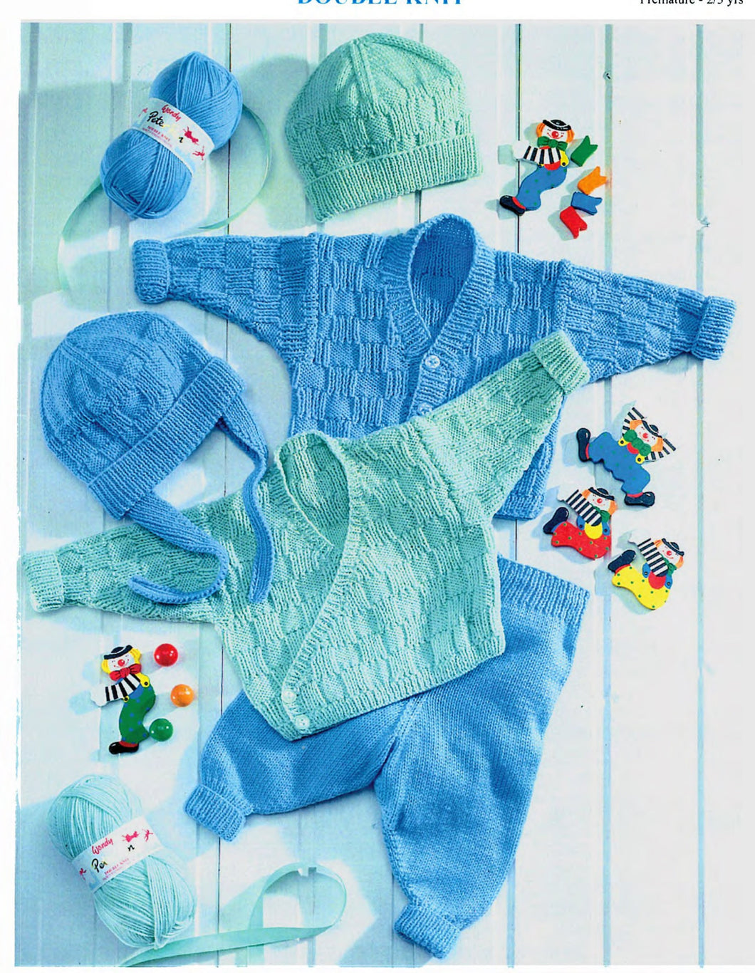 Baby Premie Wrap Cardigan~V Neck~ Trousers & Hat 12