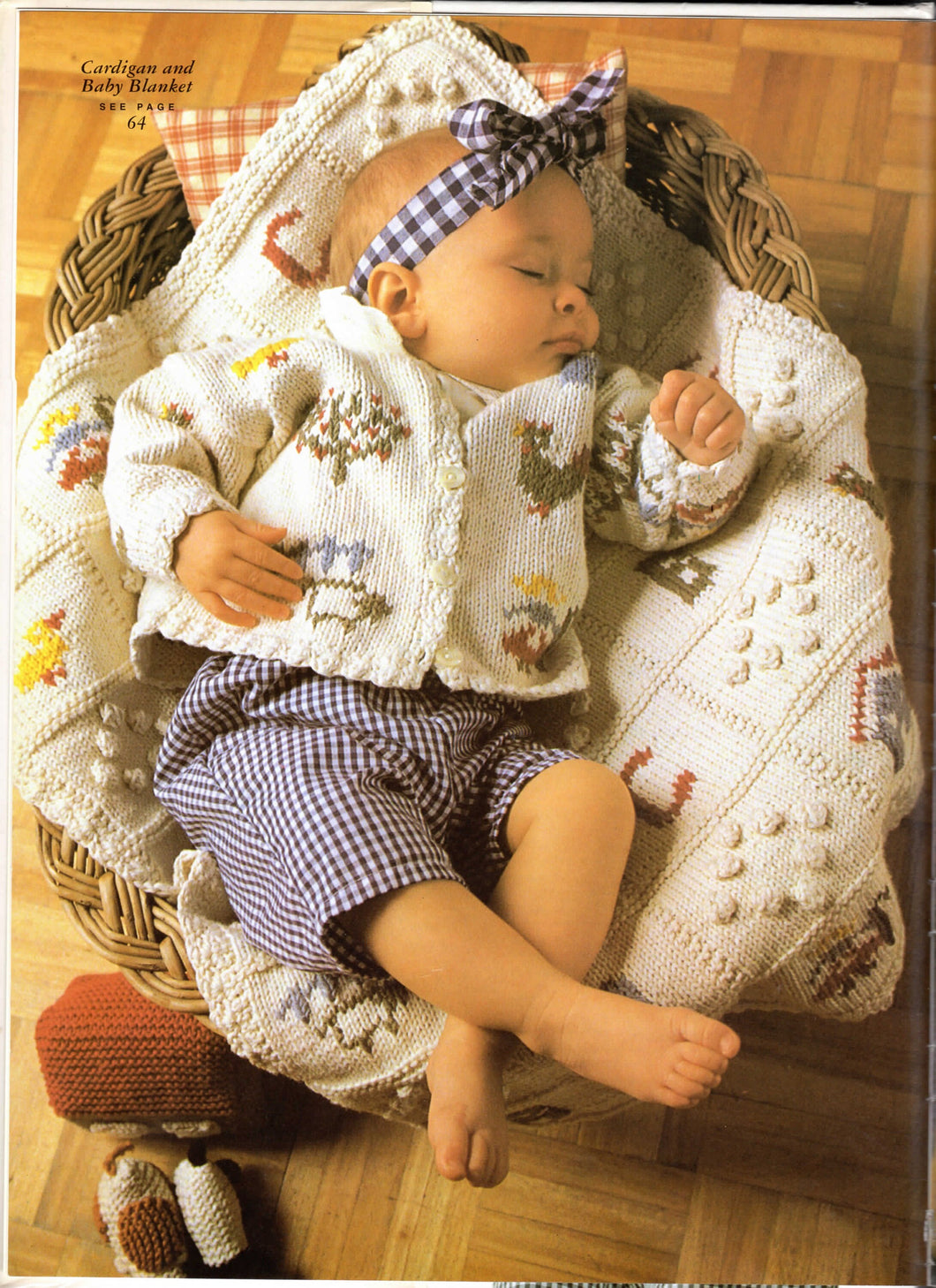 Baby ABC Motif  Cardigan- Blanket _ cover in Cotton DK 8Ply Light Worsted  Download PDF Knitting pattern