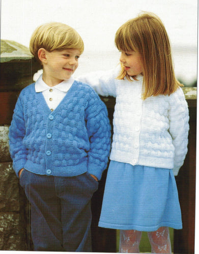 Boy Girl basket weave Textured Cardigans  V / Round Neck in DK Light worsted 8PLY Cardigan Knitting pattern- PDF Download--  22