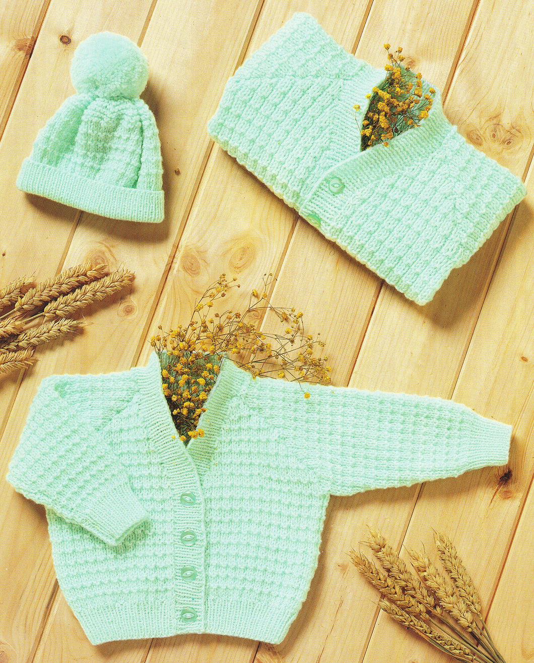 Easy Baby V Neck Raglan Cardigan & Hat Premature 14 - 20