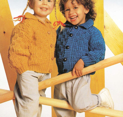 Boy- Girls- Toddler Easy Beginners Chunky Jacket with collar -20 - 26