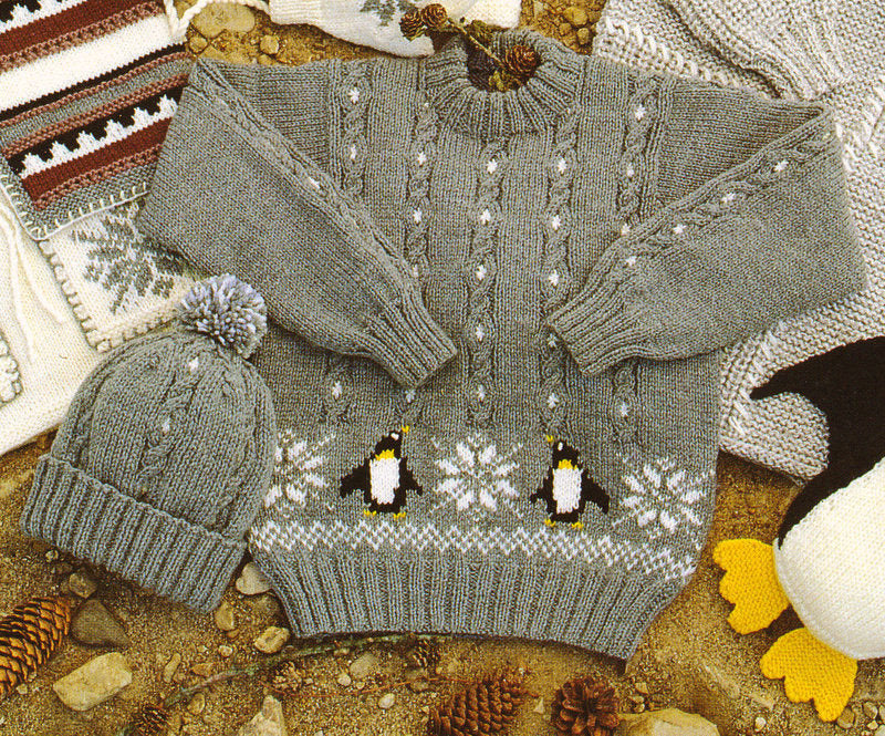 Penguin Baby Childrens Sweater & Hat Toy and backpack 20