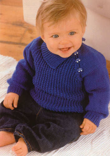 Baby Toddler  Plain & Stripped round neck side fastening jumper 14- 22