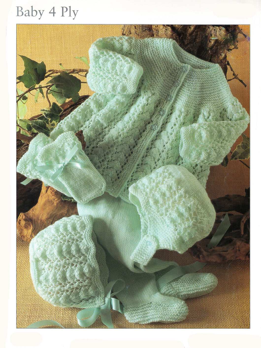 Baby Boy- Girl- Pram set-Jacket, leggings, hats, mitts - 4ply Yarn Fits 16-20 chest- Knitting pattern  Download PDF
