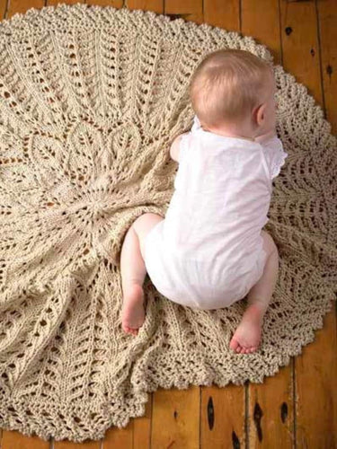 Baby Lovely Circular Blanket  in  Chunky Bulky wool -knitting Pattern Download pdf finished 48