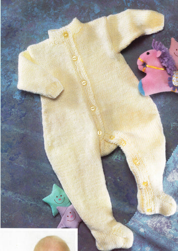Baby Toddler Baby Grow- All in One  Bottom Fastening Premature 12