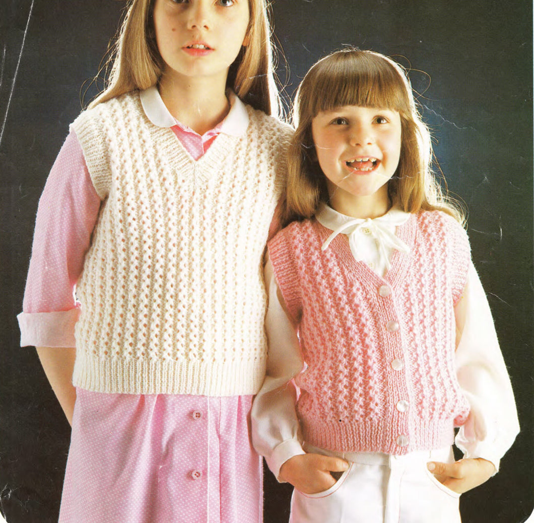 Easy Child's, Boy, Girl, V Neck, Sleeveless Top, Slipover & Waistcoat , 20