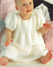 Girls Crochet- Round Neck Flower Jacket & Hat plus dress  4 Ply Fingering  wool- 16- 22" Birth -2years Crochet Pattern- Download PDF