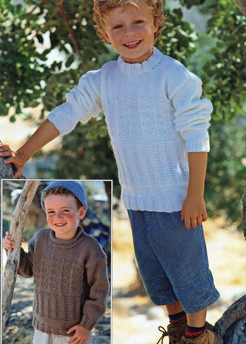 Boys sweaters Jumper roll neck round neck textured 22