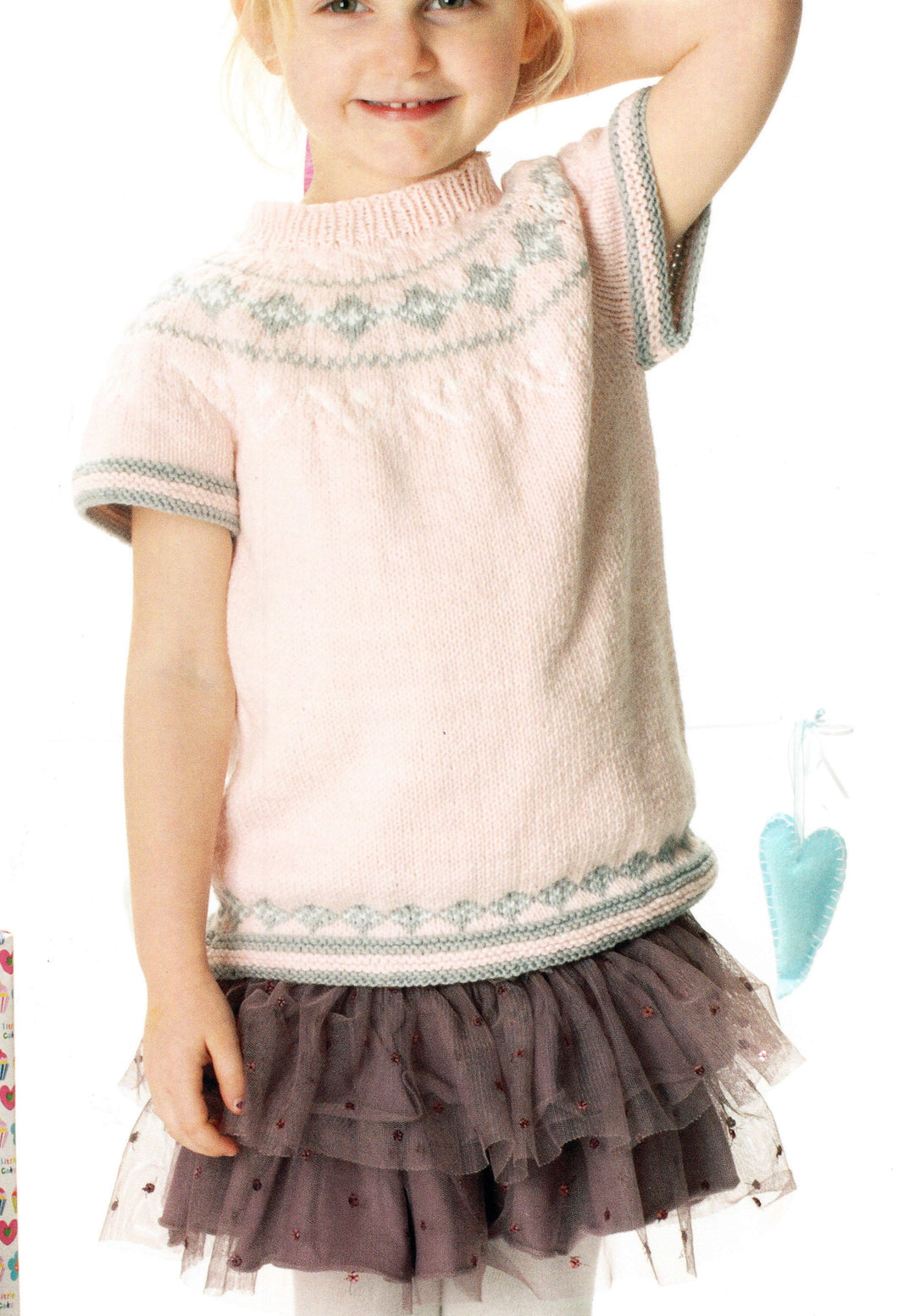 Fair Isle yoked jumpers Sweaters Boy Girl's Long sleeves short sleeves 20