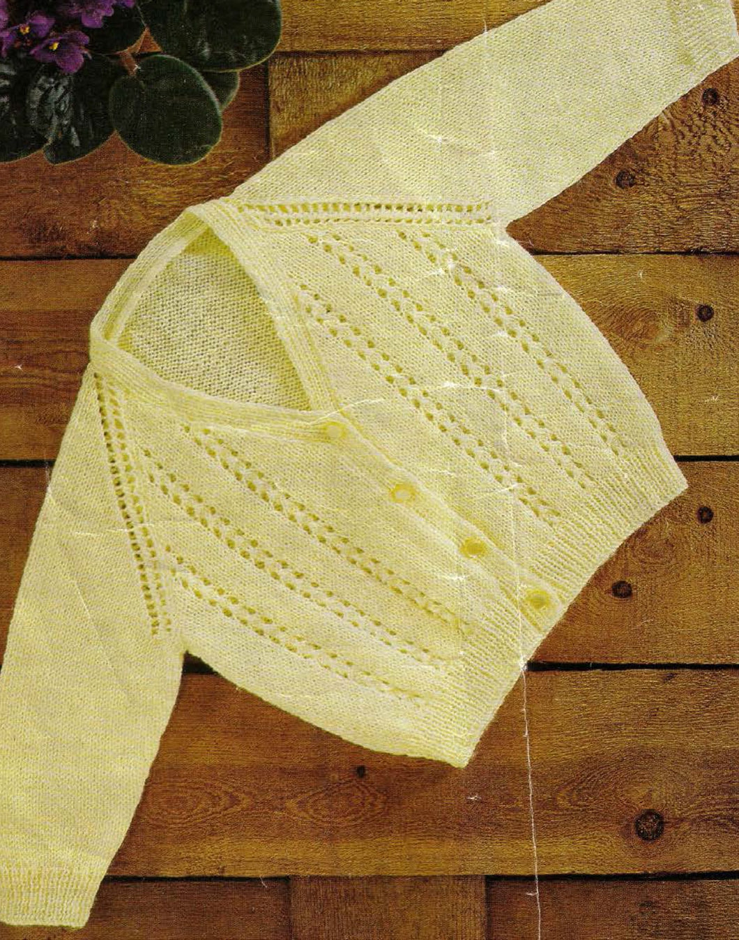 Baby Raglan sleeved Cardigan V Neck Lacy Eyelet Panels  19