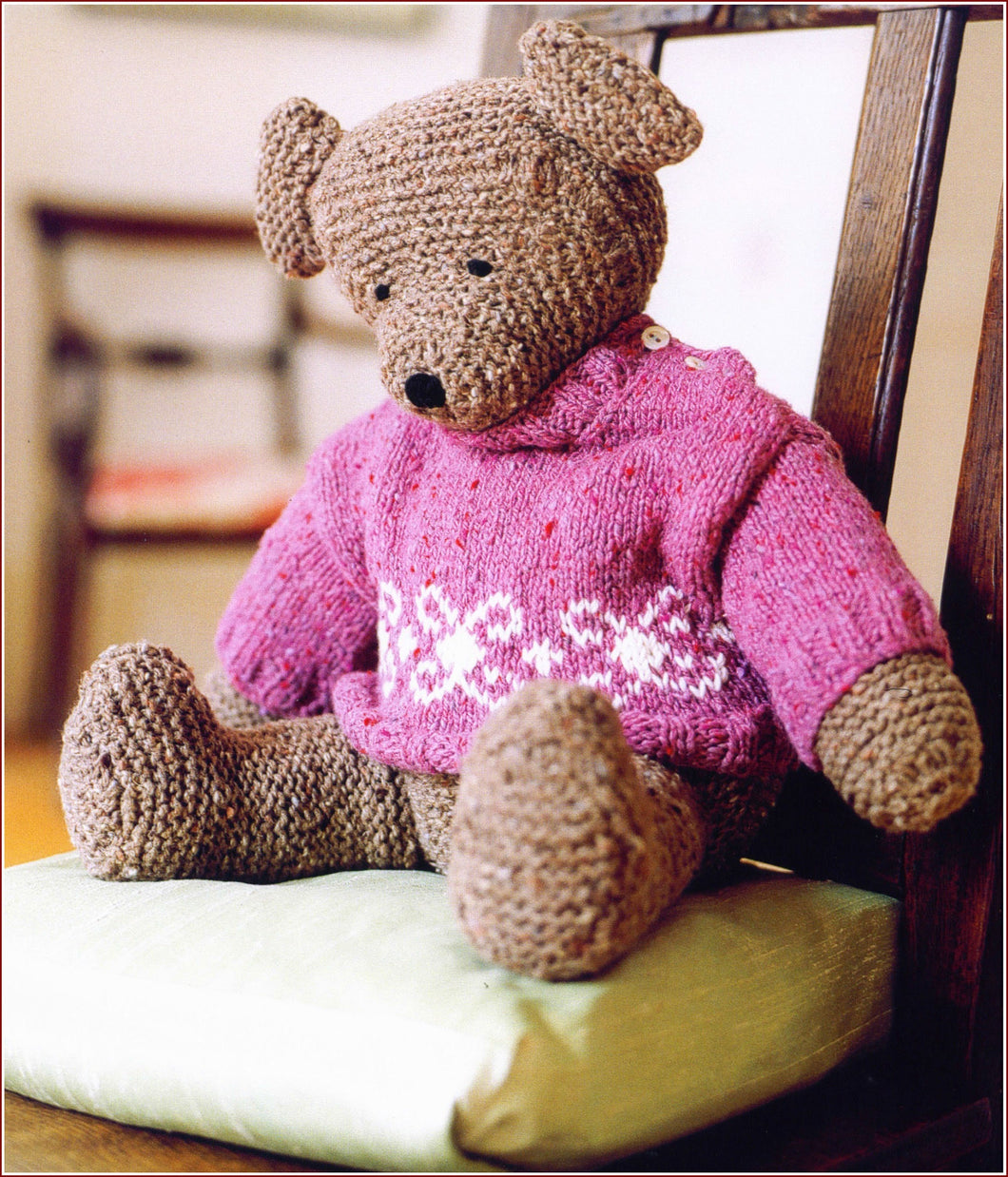Easy Beginner Garter Stitch Toy Teddy Bear  & Sweater 14