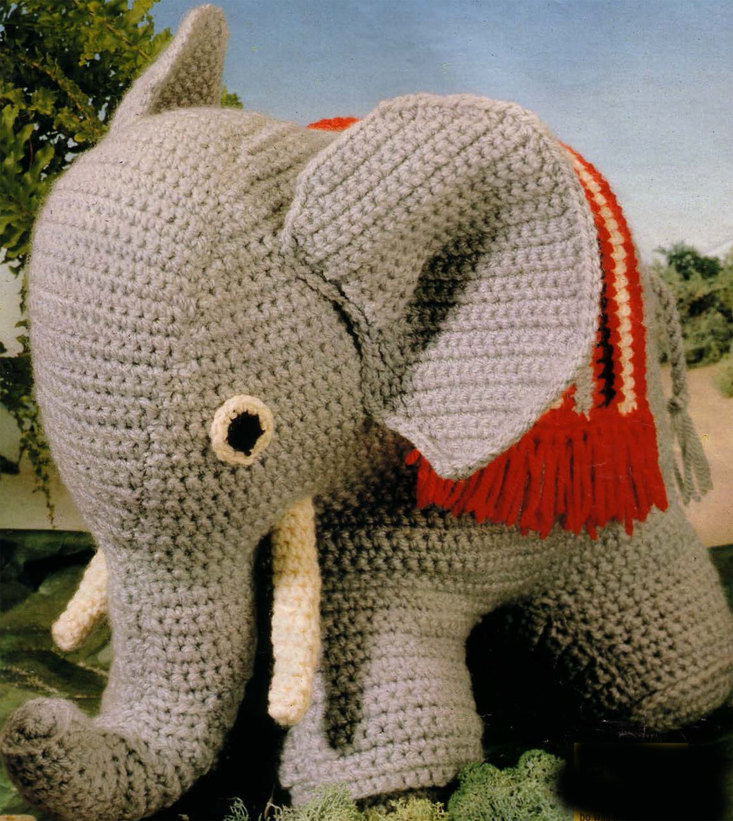 Crochet Elephant Toy pattern Measures about 25cm See Images for wool and hooks needed, Crochet pattern Download PDF