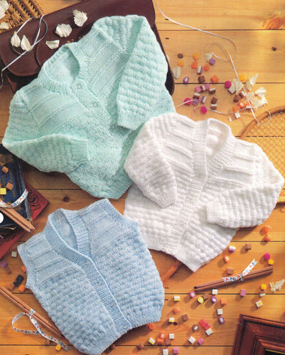 Baby Easy Sweater Waistcoat & Children's Cardigan Round V Neck 12-24