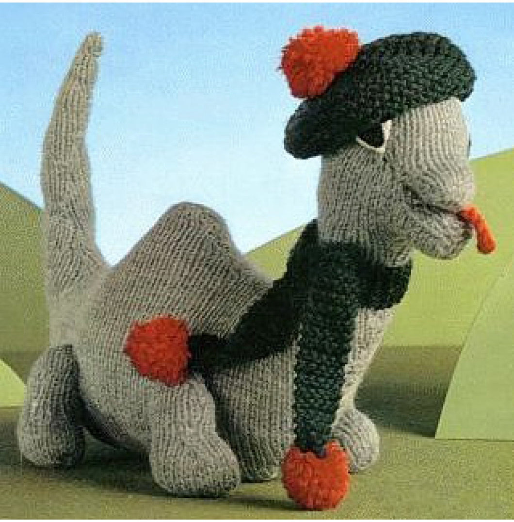 Loch Ness Monster Scottish Toy to Knit in DK 8 ply Light Worsted wool  measures 10 x 12.5 Inches Knitting Pattern Download PDF
