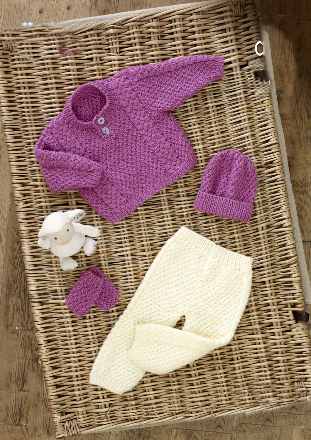 Baby Easy Sweater Mitts Hat & Trousers Front button sweater Boy or Girl  14