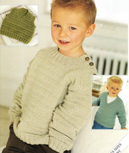 Textured Sweater Round V Neck Slipover Tank Top Boys Girls 16 -26" 0-6 Years ~ DK 8 Ply Light Worsted Knitting Pattern pdf Instant Download