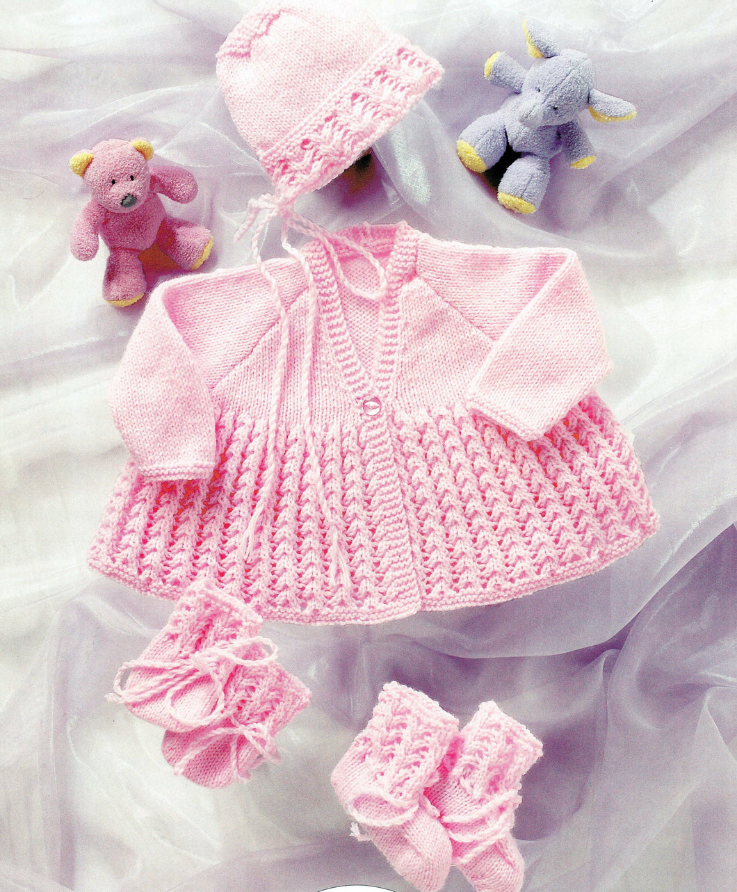 Baby Girl Matinee Jacket Cardigan bootees bonnet mitts Premature 12