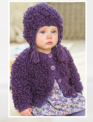 All Over Loopy Jacket or with Stocking Stitch Sleeves & Loopy Helmet 16 -26