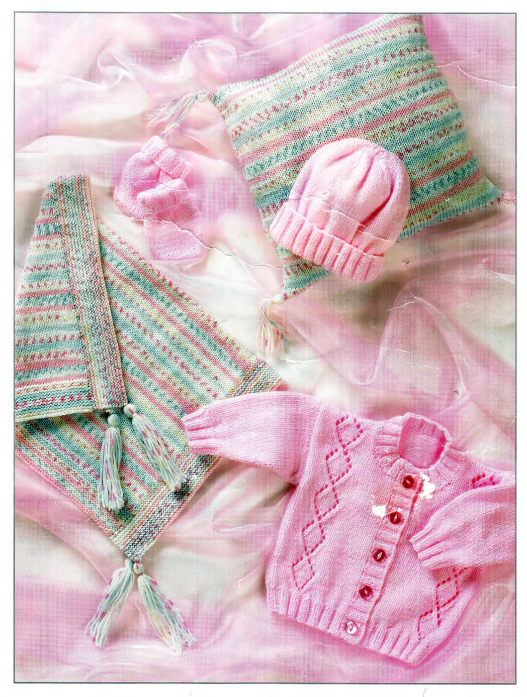 Baby Girls Cardigan Round Neck  & Hat Mitts  Cushion and Blanket Premature 12