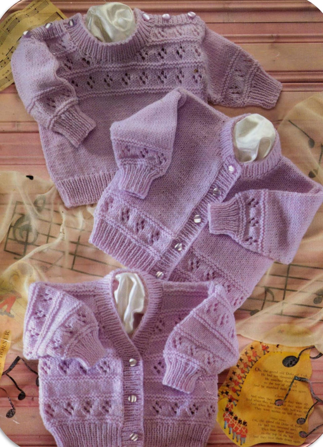 Baby Girl Boy Lacy Cardigans & sweater -Button shoulders 3  styles 16- 22