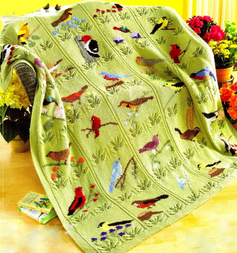 Beautiful Bird Throw Blanket Afghan 54