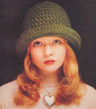 Womans Crochet Cloche Hat Rolled Brim ~ Chunky Bulky 12 Ply Wool Knitting Crochet Pattern pdf Download