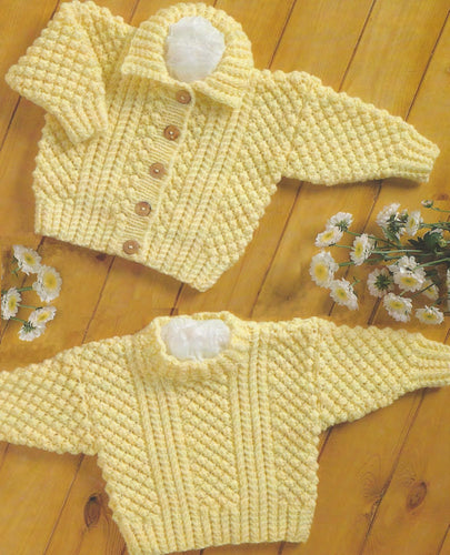 Child's Blackberry Stitch & Cable Cardigan with Sweater Boy- Girl- Knitting Pattern -Aran 10 ply (Worsted ) Instant Download-16-24
