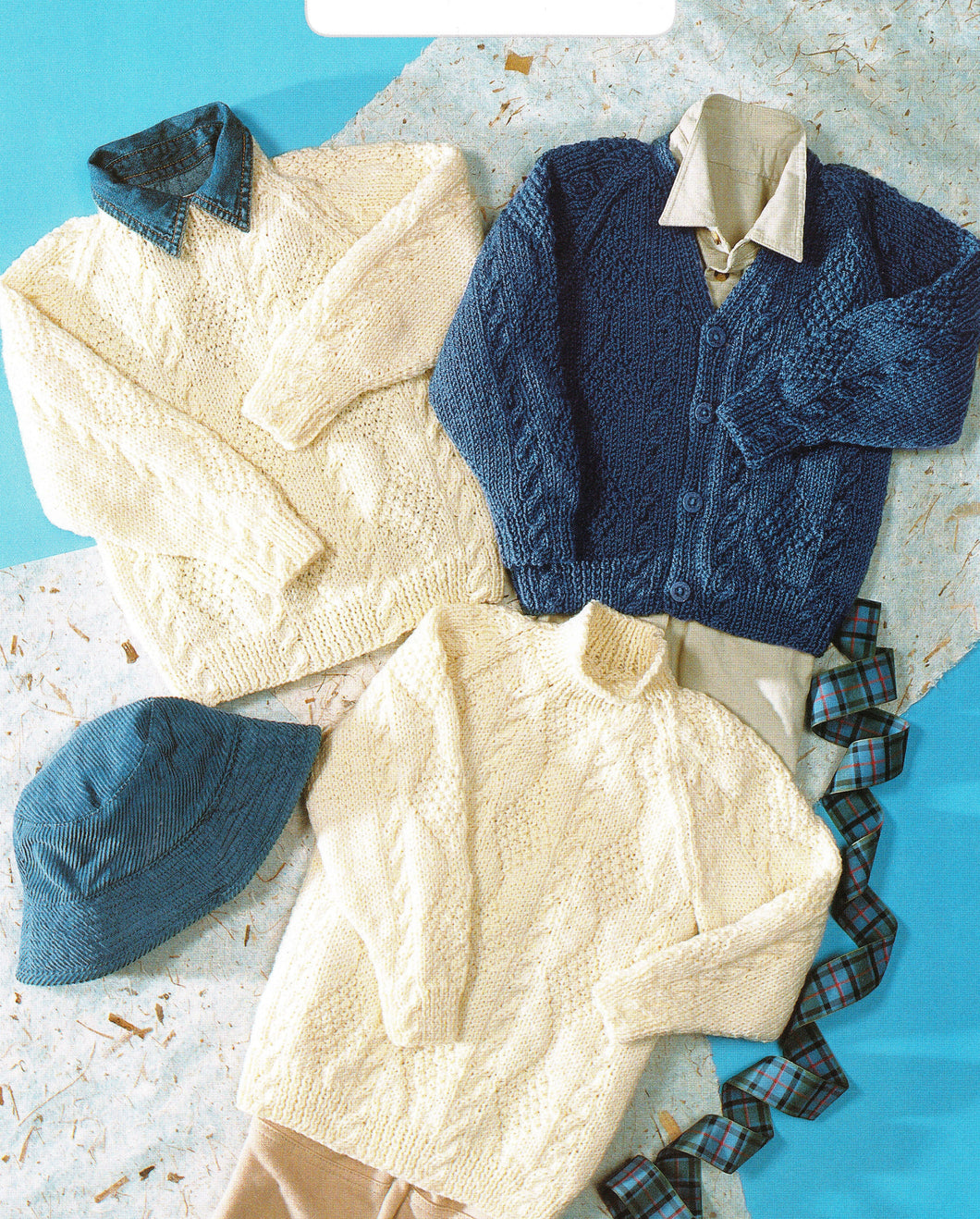 Childs Raglan Sweaters & Cardigan Pattern in Aran 10 ply Worsted wool- Fits 20 - 30 Chest Knitting patterns PDF  Download