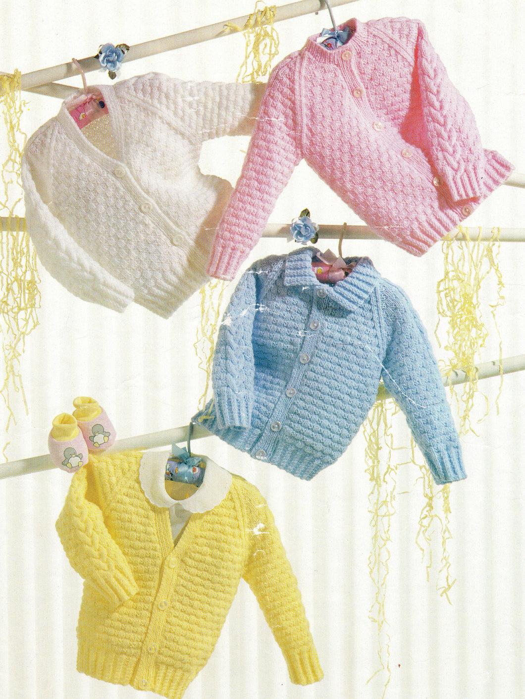 Girls Basket weave Raglan Cardigans- 3 styles to knit  in Aran ( 10 ply, Worsted ) 20 - 26 chest ( 6mths - 6 yrs) PDF Knitting Pattern