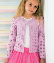 Lacy long sleeved cardigan & Sleeveless Summer cardigan in DK- 8 ply wool- fits chest 16 ~ 26" (0-7 yrs) Knitting pattern Download PDF