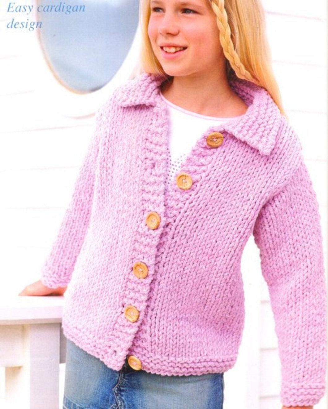Easy Quick Girls Plain Collar Jacket Cardigan 22