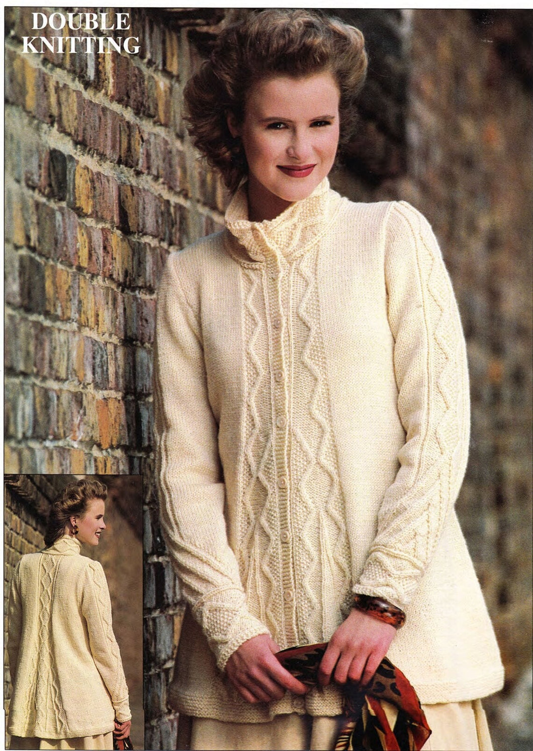 Ladies Womans Cable Swing Coat Jacket ~ Knitting Pattern 32