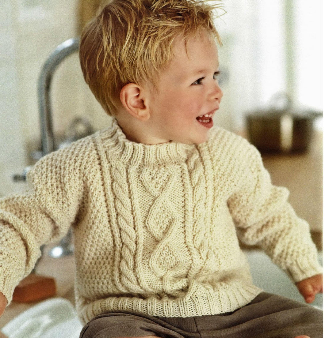Boys Round Neck Cable Sweater-& Hooded Sweater Knitting Pattern- DK -8Ply Light worsted wool- Instant Download-16-26